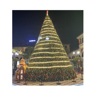 China Mall Pixel Light Luxury Large Christmas Decorative Tree RGB Led Lights Mall Outdoor Hotel Sale Artificial Christmas Tree With Light for sale