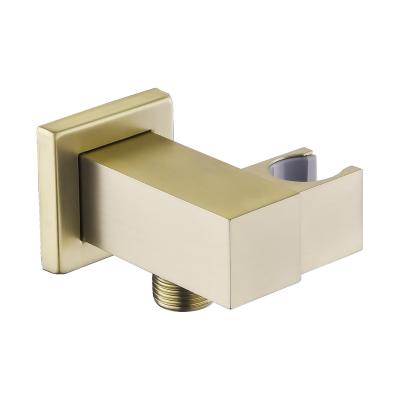 China Contemporary Bathroom Accessories Durable Brass Chrome Shower Elbow With Handshower Holder for sale