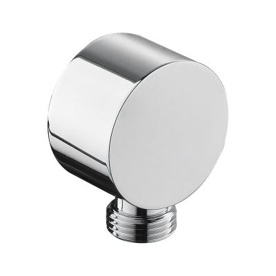 China Wall Mounted Contemporary Brass Round Shower Hose Connector Wall Supply Elbow Outlet Spout for sale