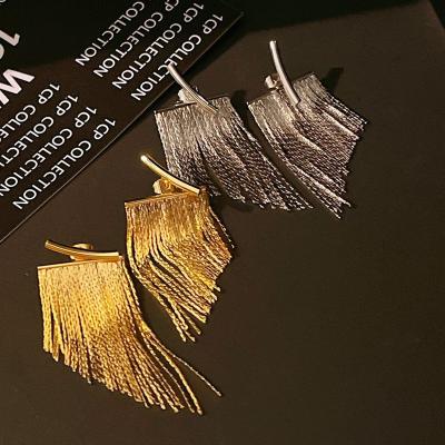 China Tassel S925 Vintage Tassel Earrings Light Luxury Hot sale Earrings for Women for sale