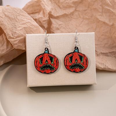 China Halloween Earrings Cartoon Halloween Pumpkin Earrings Funny Personality Earrings for sale