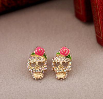 China Halloween Earrings 2023New Style S925 Halloween Earrings Halloween Skull Earrings for Woman for sale