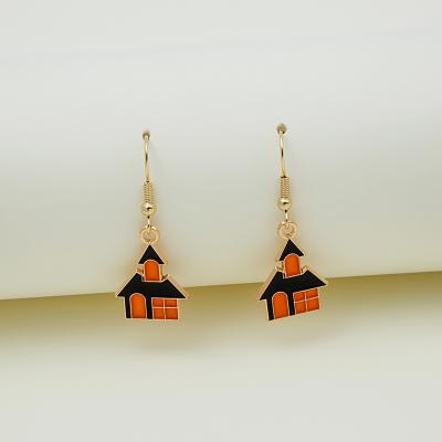 China Halloween Earrings Halloween Earrings Halloween Haunted House Earrings Alloy Earrings for sale