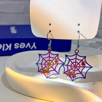 China Halloween Earrings New Halloween Earrings Halloween Spider Earrings Gradient Electroplated Earrings for Woman for sale