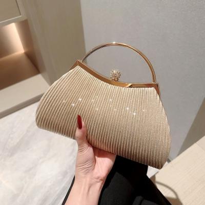 China Others The New 2023 Women's Pleated Handbag Dress Bag Clutch Bag for sale