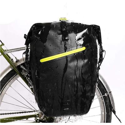 China 27L 500D PVC Recycling Travel Recycling Bag Bicycle Bike Pannier Bag Seat Carrier Bag Waterproof Rear City Trekking Bag for sale