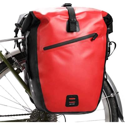 China 3 in 1 Bicycle Bag for Pannier Rack with Waterproof PVC Backpack Bicycle Cargo Rack Saddle Bag Bike Bag 3 in 1 Bicycle Bag for Pannier Rack with Backpack for sale