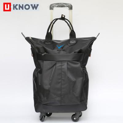 China Fashion Factory Offer Best Nylon Rolling Fleece Luggage Trolley Bags With 2 Wheels for sale