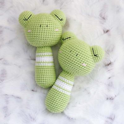 China Crochet baby toy amigurumi toys animal stuffed crochet baby handmade musical factory rattles newborn gift stuffed toy for sale