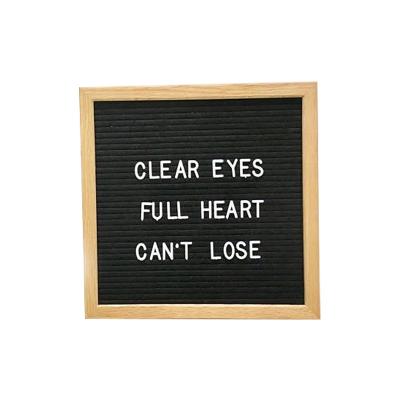 China Handmade Rustic Changeable Message Felt Letter Board TOY Wholesale Wooden Bulletin Board Home Decor Design Message Template for sale