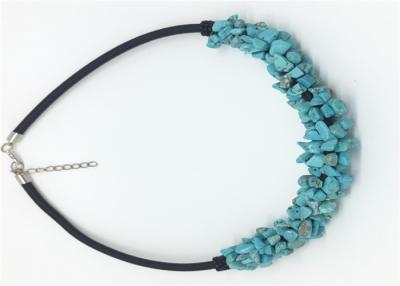 China Custom Gemstone Beaded Jewelry Turquoise And Agate Chips Necklace For Office Lady for sale