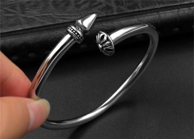 China Punk Womens Black Open Bangle Bracelet With Customized Logo , CE Certisficated for sale