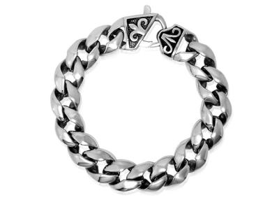 China Durable Never Fade Chunky Chain Link Bracelet Punk Rock Jewelry For Men New Casual Design for sale