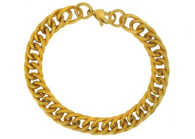 China Gold Pave Chain Link Stainless Steel Bangle Bracelets For Wedding Anniversary Charm Jewellery for sale