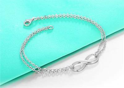 China CZ Infinity Figure Anklet Bracelet For Lady for sale