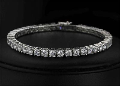 China Handcrafted Sterling Silver Bangle Bracelet Clear CZ Rhinestone Crystal Bangle Bridal Bracelet for sale