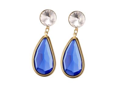 China Fashion Stainless Steel Earrings For Sensitive Ears , Water Drop Pierced Earrings for sale