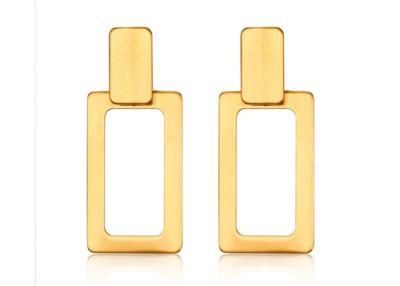 China Adults 18K Gold Plated Stainless Steel Earrings For Girls With Non - Allergic for sale