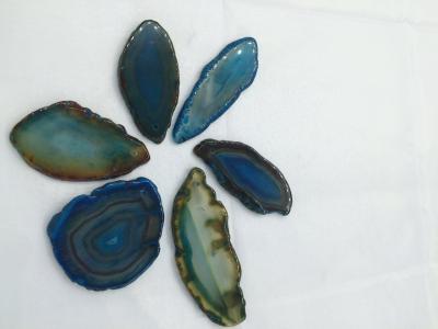 China Agate Slice Natural Loose Gemstone Pendant With Different Color , CE Certificated for sale