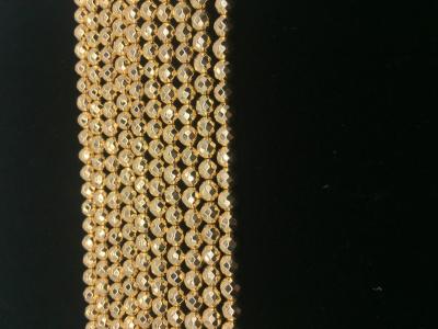 China Rose Golden Health Care Loose Faceted Hematite Beads 4mm 6mm 8mm for sale