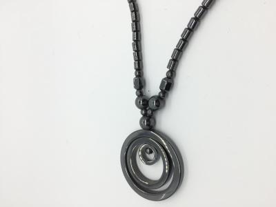 China 4X5 22x34 Magnetic Hematite Jewelry Eternity Circle Pendant Necklace for sale