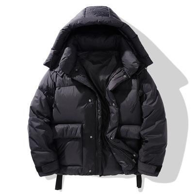 China New Winter Collar Jacket Waterproof Comic Base Thickened Down Jacket Men's Solid Color for sale