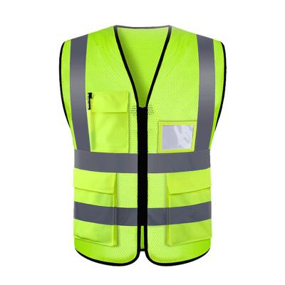 China Safety INSTANT Reflective Construction LED Vest Reflective Vest Ties Down Multi-pocket Hygiene Clothing Night Riding Reflective Clothing for sale