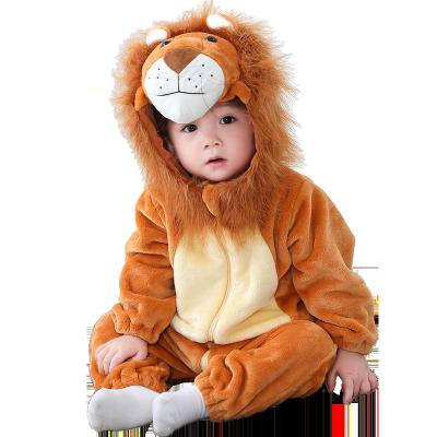 China New baby girl's winter costumes animal lion one-piece children's role-playing clothes single-layer overalls for sale