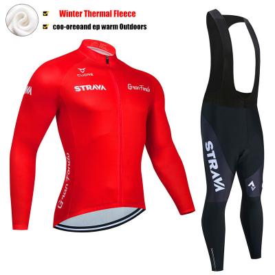 China Sets Cycling Suit Winter Men And Women Mountain Fleece Pants Long Sleeve Windproof Cycling Bike for sale