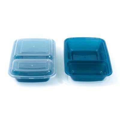 China 2 Box Eco Friendly Lunch Box Bento Box Wholesale Microwavable Disposable Food Containers for sale