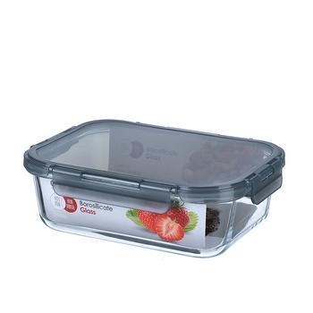 China Sustainable Custom Bpa Borosilicate Glass Food Self Storage Container Take Away Disposable Lunch Bento Box for sale