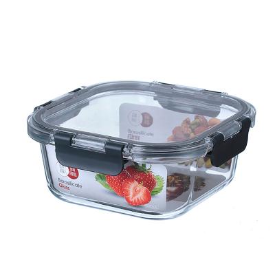 China Viable Hot Sales Glass Containers For Food Glass Bento Lunch Box Microwave Storage for sale