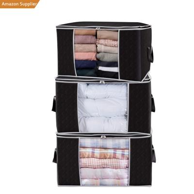 China Amazon Best Selling Sustainable Folding Clothes And Organizer Covering Storage Bag Large Capacity for sale