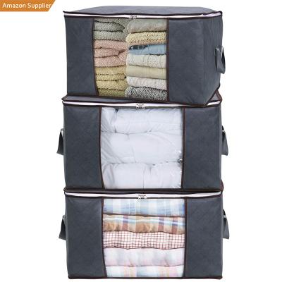 China Amazon Best Selling Viable Storage Bags For Clothes Organizer Free Shipping Large Clothes Foldable Storage Bag for sale