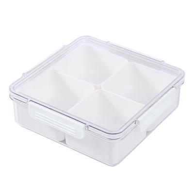 China American Style 4 Place Food Container Divisible Tray Plastic DW2021-2 Storage Boxes for sale