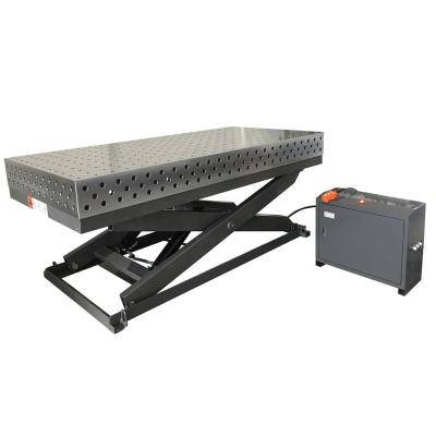 China Economic Hydraulic 3D Scissor Lifter Welding Table For Fixture / Jig Metalwork for sale