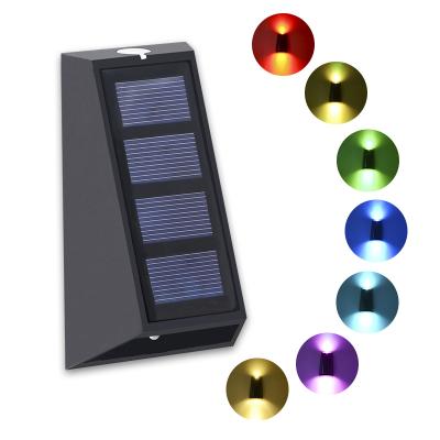 China 2021New Outdoor LED Light Solar Up&down Lighting Outdoor LED Lamp With Motion Sensor Sunlight Solar Powered Spotlights For Garden Decoration for sale