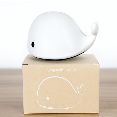 China Colorful Silicone Baby Room LED Night Lights Whale Cartoon Night Light for Kids Bedroom Table Sleep Lamps Kids Christmas Lamp Gift for sale