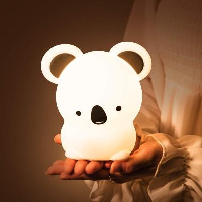 China Cute Silicone Koala Bear Night Lights Baby Birthday Gifts Night Lamp for Night Light Portable Bedside Bedroom Silicone LED Indoor Lighting for sale