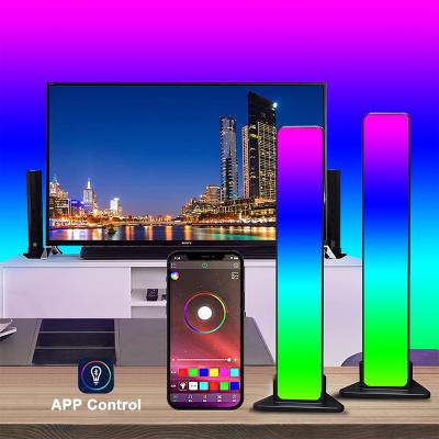 China 2021 New ABS RGB Music Lights Smart Sound Control Night Light Bars Backlight Works With Bluetooth LED Light For Game TV Decoration Lamp for sale