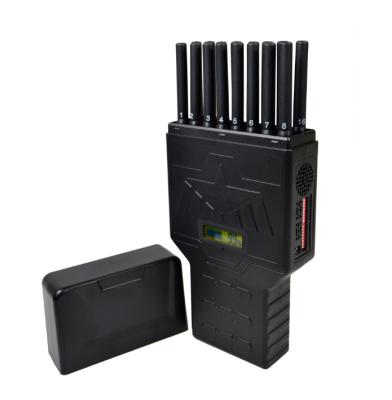 China 1600MHZ Handheld Portable Cell Phone Jammer 2G 3G 4G WiFi Bluetooth for sale