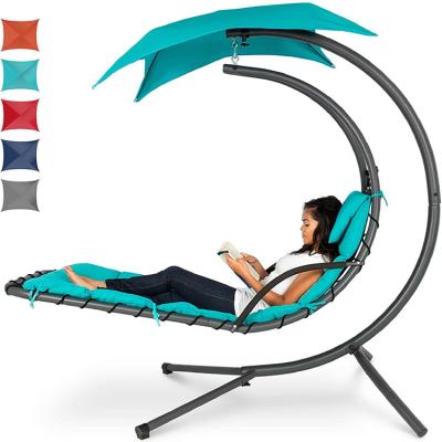 China Modern Outdoor Hanging Chaise Lounge Swing Garden Furniture Curved Beach Hanging Chair Cradle Outdoor for sale