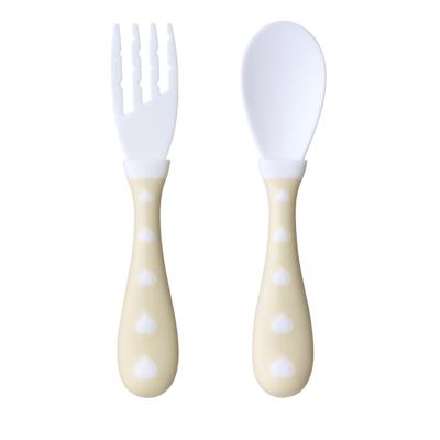 China BPA Free Baby Spoon and Fork Drop Shipping Amazon Food Grade Utensils PP Hot Selling Baby Spoon and Fork Set for sale