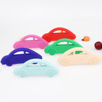 China Soft Toy Hot Sale Baby Teether Silicone Teether Car Shape Baby Chew Toys Silicone Teething Toys Food Grade Teether BPA Free for sale