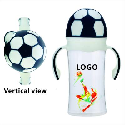 China 2021 New Design BPA Free Custom Logo Baby Bottle In Football Shape 180ml/240ml/300ml PP Baby Bottle Food Grade BPA Free for sale