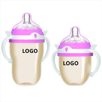 China BPA Free 2021 Custom PPSU Baby Milk Bottle 300ml/240ml Baby Feeding Bottle New Design High Quality Feeding Bottle Food Grade BPA Free for sale