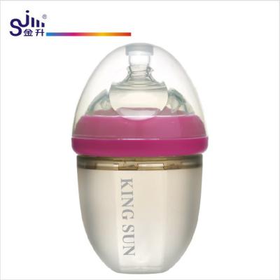 China Large Neck BPA Amazon Silicone Bottle OEM Manufacturer Silica Gel Infant Baby Bottle 160ml Free Hot Selling Baby Bottle for sale