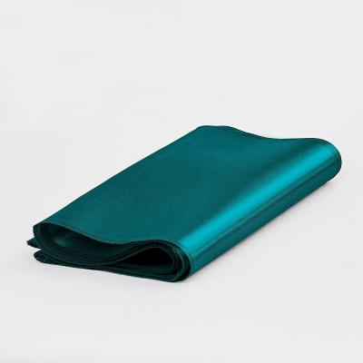 China Oasis Hot Sale Teal Satin Jacquard Table Runner 12 x 108 inch for Wedding Party Events Decoration - Peacock Blue for sale