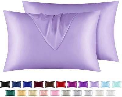 China Hot Selling Anti-static 100% Poly Hotel Home Polyester Satin Pillow Case With Standard Size For US Customers for sale