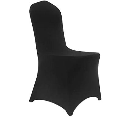 China Best Fashion Black Single Spandex Chair Welcome Cover For High Back Chairs In Washable Stretch Fabric For Hotels Restaurants for sale